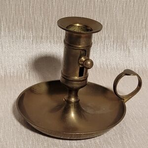 Vintage Sold Brass Candlestick Adjustable Candle Height